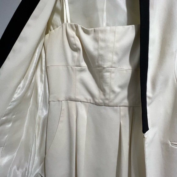 BCBG Strapless Mini Cream Colored Dress plus Matching Jacket Size XXS - Picture 3 of 11